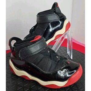 Nike Air‎ Jordan 6 Rings TD Bred Two3 Shoes Black Red 323420-062 Toddler 9C